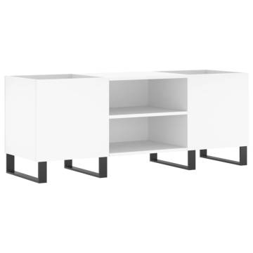 Stylish White Record Cabinet - 121x38x48 cm | HipoMarket