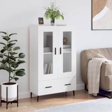 Stylish Highboard White 69.5x31x115 cm | Hipomarket UK