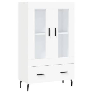 Stylish Highboard White 69.5x31x115 cm | Hipomarket UK