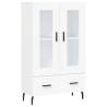 Stylish Highboard White 69.5x31x115 cm | Hipomarket UK