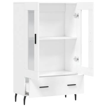 Stylish Highboard White 69.5x31x115 cm | Hipomarket UK