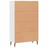 Stylish Highboard White 69.5x31x115 cm | Hipomarket UK