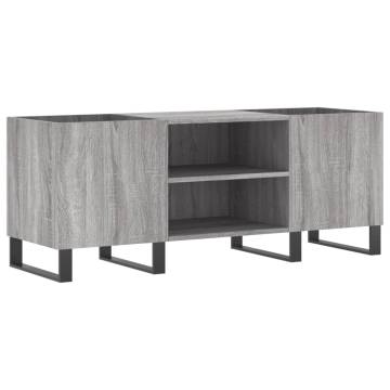 Stylish Grey Sonoma Record Cabinet - 121x38x48 cm