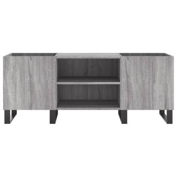 Stylish Grey Sonoma Record Cabinet - 121x38x48 cm