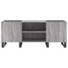 Stylish Grey Sonoma Record Cabinet - 121x38x48 cm