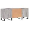 Stylish Grey Sonoma Record Cabinet - 121x38x48 cm