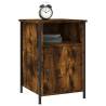 2 pcs Smoked Oak Bedside Cabinets - Elegant and Durable Storage