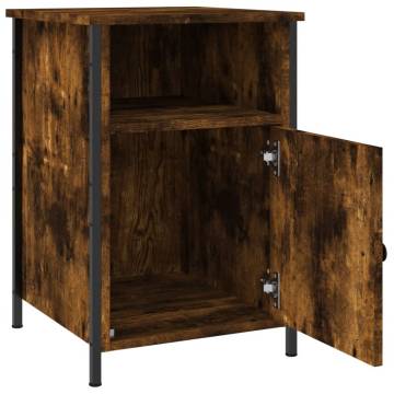 2 pcs Smoked Oak Bedside Cabinets - Elegant and Durable Storage