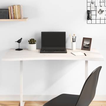 Solid Wood Pine Desk Top - 110x60 cm - White Finish