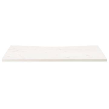 Solid Wood Pine Desk Top - 110x60 cm - White Finish