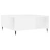 Elegant White Coffee Table 80x80 cm - Engineered Wood