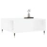 Elegant White Coffee Table 80x80 cm - Engineered Wood