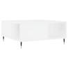 Elegant White Coffee Table 80x80 cm - Engineered Wood