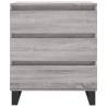 Stylish Grey Sonoma Sideboard | 60x35x70 cm Engineered Wood