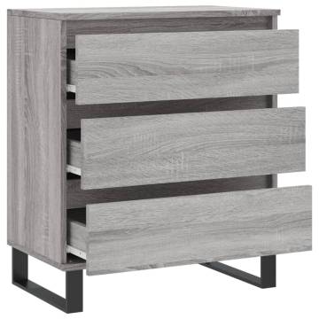 Stylish Grey Sonoma Sideboard | 60x35x70 cm Engineered Wood