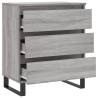 Stylish Grey Sonoma Sideboard | 60x35x70 cm Engineered Wood