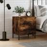 Bedside Cabinet Smoked Oak 40x35x47.5 cm Engineered Wood Colour smoked oak Quantity in Package 1 