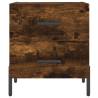 Smoked Oak Bedside Cabinet - Modern Design & Spacious Storage