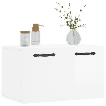 High Gloss White Wall Cabinet - 60x36.5 cm | HipoMarket