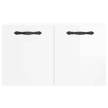 High Gloss White Wall Cabinet - 60x36.5 cm | HipoMarket