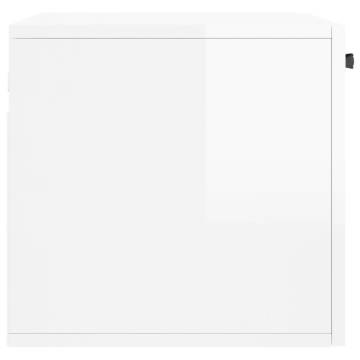 High Gloss White Wall Cabinet - 60x36.5 cm | HipoMarket