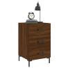 Modern Brown Oak Bedside Cabinet - 40x40x66 cm | Hipo Market