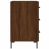 Modern Brown Oak Bedside Cabinet - 40x40x66 cm | Hipo Market