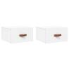 Wall-mounted Bedside Cabinets - 2 pcs White | Hipo Market