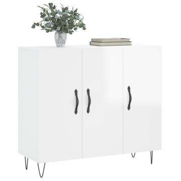 High Gloss White Sideboard - Modern Home Storage Solution