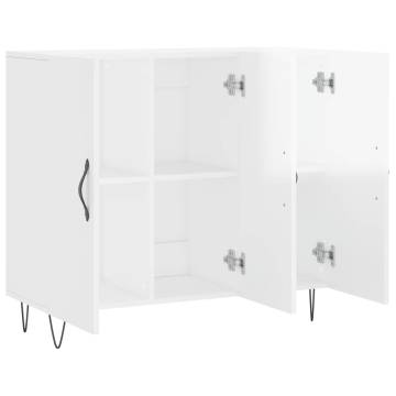 High Gloss White Sideboard - Modern Home Storage Solution