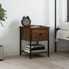 Bedside Table Brown Oak 34x35.5x45 cm Engineered Wood Colour brown oak Quantity in Package 1 