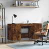 Desk Smoked Oak 140x50x75 cm Engineered Wood Colour smoked oak 