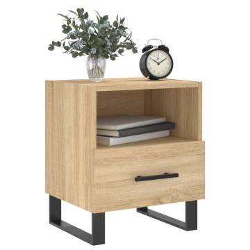 Stylish Sonoma Oak Bedside Cabinets - Set of 2