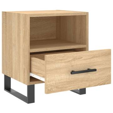 Stylish Sonoma Oak Bedside Cabinets - Set of 2