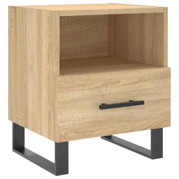 Stylish Sonoma Oak Bedside Cabinets - Set of 2