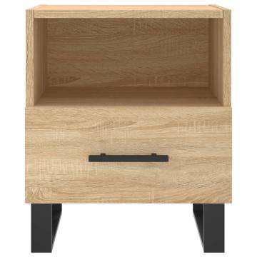 Stylish Sonoma Oak Bedside Cabinets - Set of 2