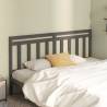 Bed Headboard Grey 206x4x100 cm Solid Wood Pine Colour grey Size 206 x 100 cm Quantity in Package 1 