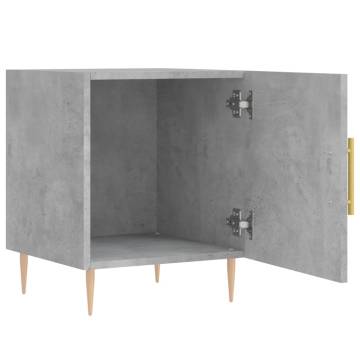 Concrete Grey Bedside Cabinet - Modern 40x40x50 cm