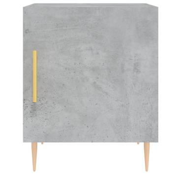 Concrete Grey Bedside Cabinet - Modern 40x40x50 cm