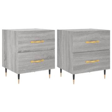 Modern Grey Sonoma Bedside Cabinets - Set of 2 | Hipomarket