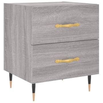 Modern Grey Sonoma Bedside Cabinets - Set of 2 | Hipomarket