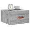 Wall-Mounted Bedside Cabinet in Grey Sonoma - 35x35x20 cm