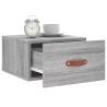 Wall-Mounted Bedside Cabinet in Grey Sonoma - 35x35x20 cm