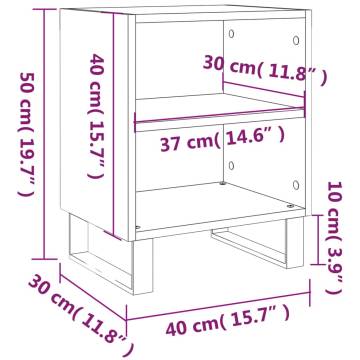 Elegant High Gloss White Bedside Cabinets - 2 pcs | Hipo Market