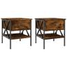 Smoked Oak Bedside Tables - 2 pcs 40x42x45 cm | HipoMarket