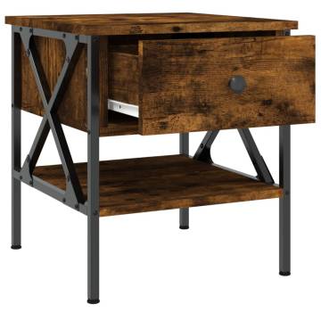 Smoked Oak Bedside Tables - 2 pcs 40x42x45 cm | HipoMarket