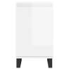 Modern High Gloss White Sideboard - 40x35x70 cm