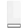 Modern High Gloss White Sideboard - 40x35x70 cm