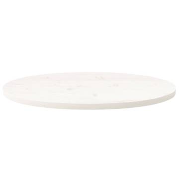 Table Top White 80x40 cm - Solid Pine Oval | HipoMarket