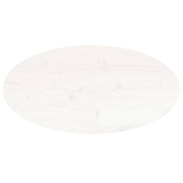 Table Top White 80x40 cm - Solid Pine Oval | HipoMarket